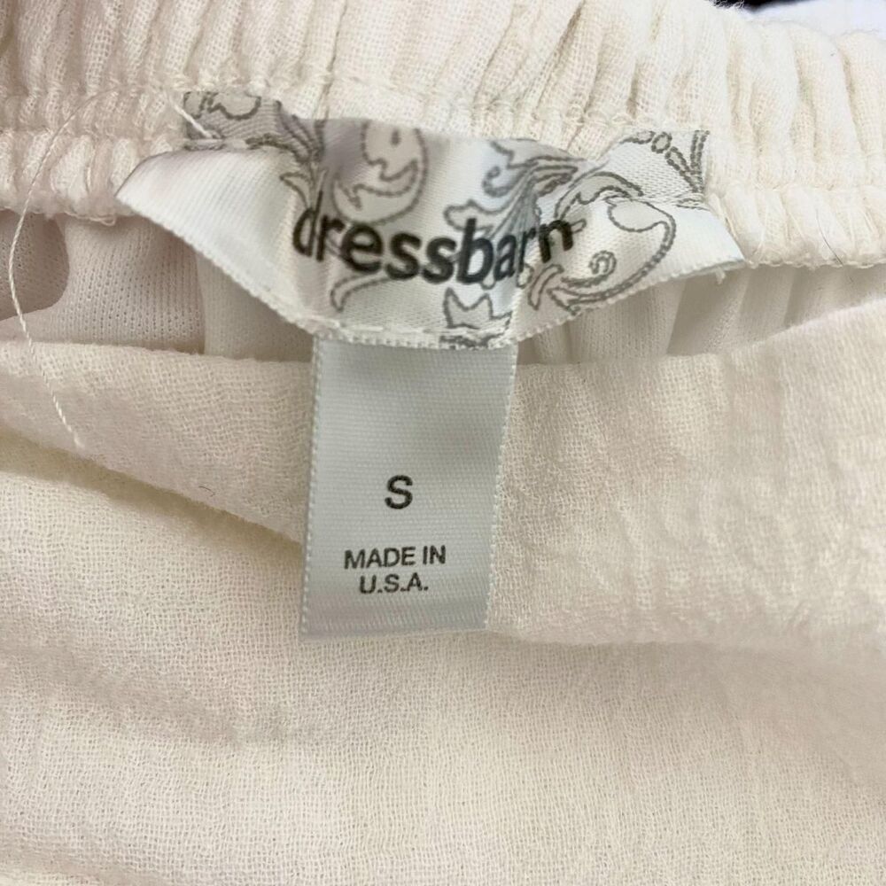Dressbarn Made in USA Boho Cottage Core White Cotton Midi Maxi Skirt S - Picture 5 of 6